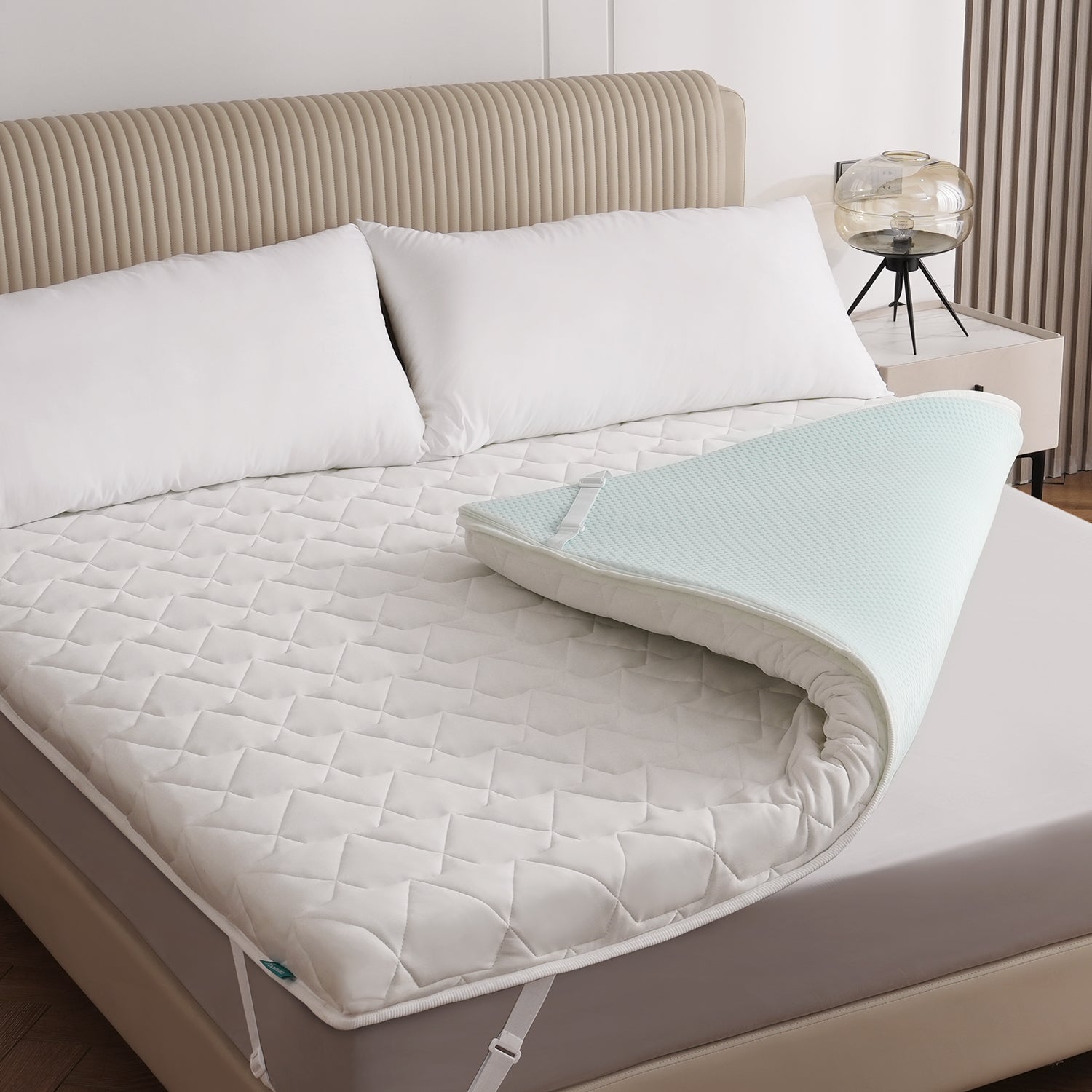 3 Inch Gel-Infused Memory Foam Mattress Topper with Removable Breathable Cotton Cover